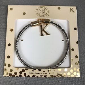 Modern Expression Monogram Bracelet Letter K